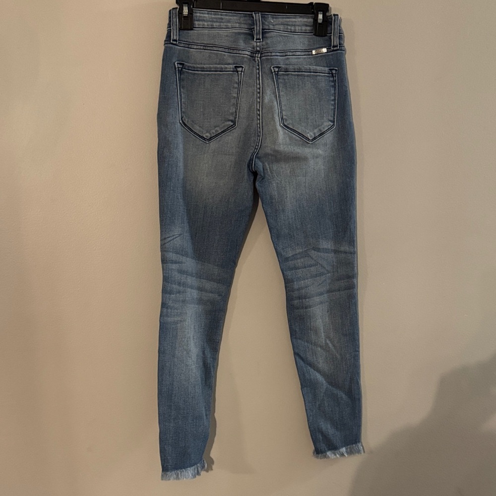 KanCan Dark Blue Distressed Skinny Jeans - Picture 3 of 8